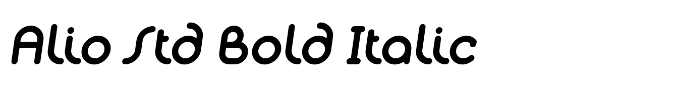 Alio Std Bold Italic